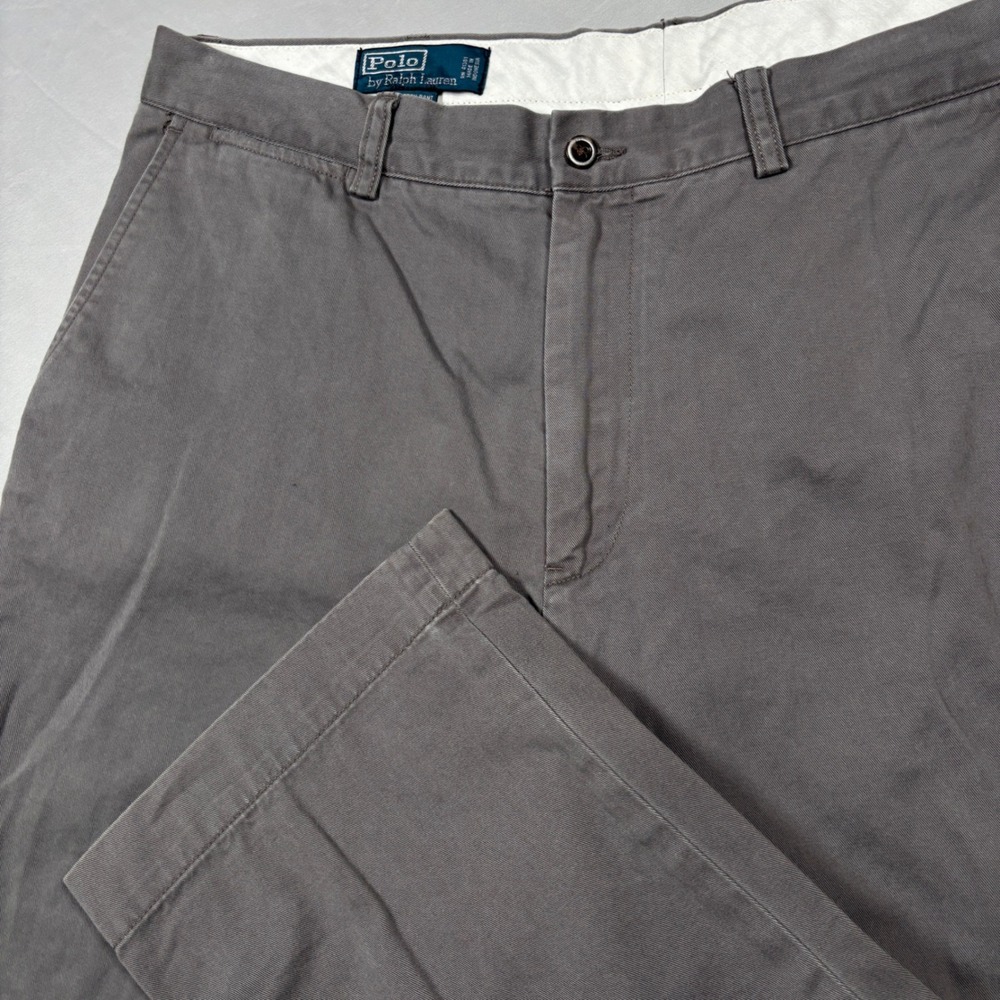 Polo Ralph Lauren Preston‎ Pant Mens 36/32 Gray Cotton Chino Trousers